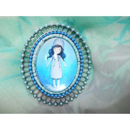 Broche de gorjuss azul bisuteria de moda, bisuteria online, bisuteria, bisuteria económica, bisuteria de mujer, gorjuss, blog solo yo, blog complementos, solo yo, pulseras de moda, pulseras de mujer, collares de moda, collares de mujer,