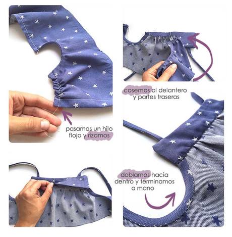 Cómo hacer un vestido de bebé DIY- Tela de estrellitas vestido-bebe-patron-DIY-6