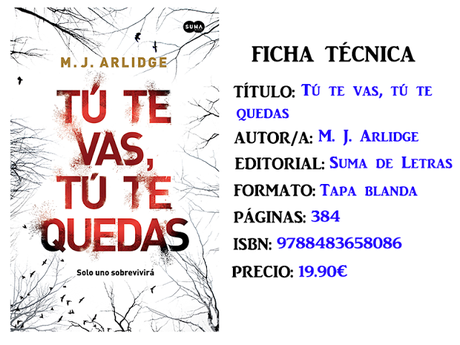 Reseña: Tú te vas, tú te quedas, de M. J. Arlidge Reseña: Tú te vas, tú te quedas, de M. J. Arlidge