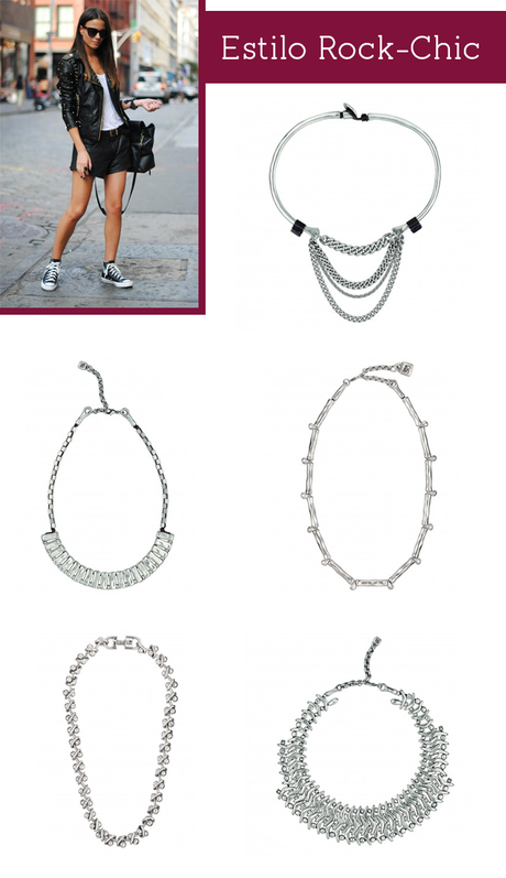 Rock-Chic collares uno de 50