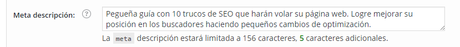 10 Trucos de SEO que harán Volar su Página Web Ejemplo de Meta descripción
