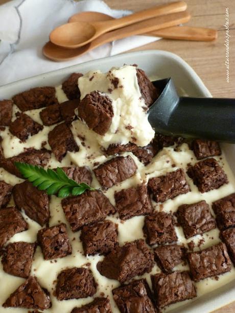 Helado de Natillas con Galletas Brownie Helado de Natillas con Galletas Brownie