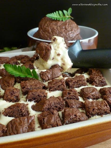 Helado de Natillas con Galletas Brownie Helado de Natillas con Galletas Brownie