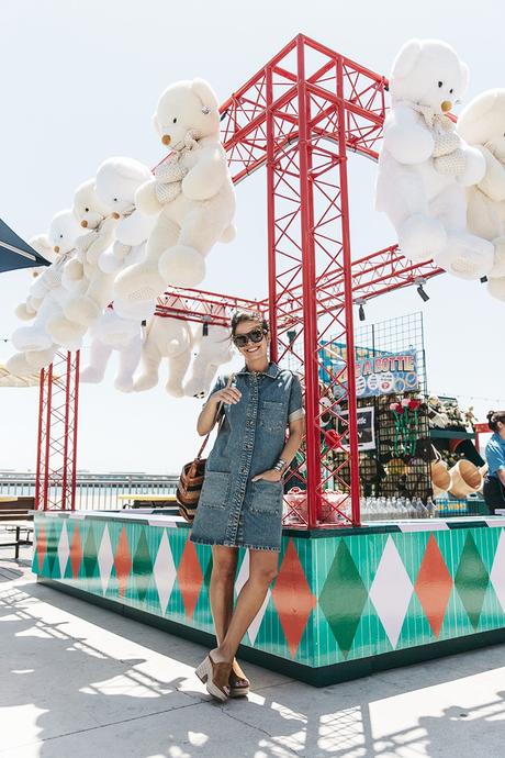 Boardwalk BoardWalk-Santa_Cruz-Denim_Dress-Topshop-Suede_Clogs-Street_Style-Outfit-2