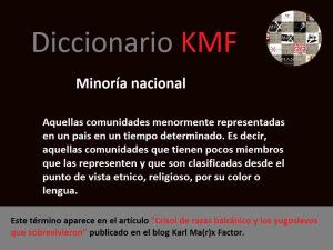 Diccionario KMF: Minoría nacional Minoría nacional