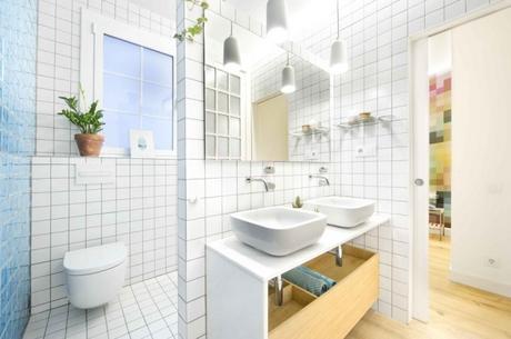 Azulejo tipo metro en la cocina. Espacios urbanos Small bathroom decor