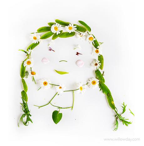 Retratos y dibujos con plantas Retratos y dibujos con plantas
