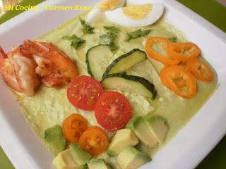 GAZPACHO DE AGUACATE Y CALABACIN