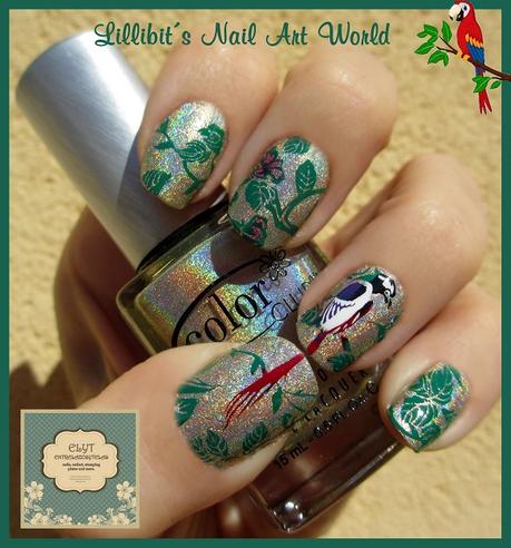 Kismet (Halo Hues de Color Club) con estampado tropical Kismet (Halo Hues de Color Club) con estampado tropical