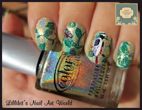 Kismet (Halo Hues de Color Club) con estampado tropical Kismet (Halo Hues de Color Club) con estampado tropical