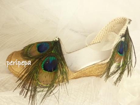 ALPARGATAS NOVIA PLUMAS PAVO REAL ALPARGATAS NOVIA PLUMAS PAVO REAL