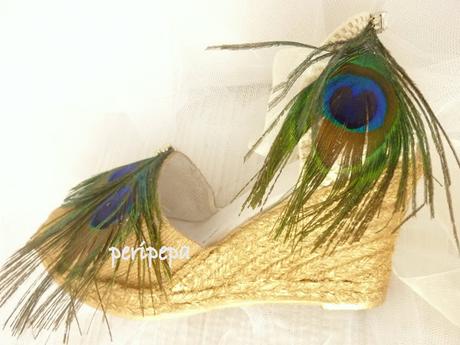 ALPARGATAS NOVIA PLUMAS PAVO REAL ALPARGATAS NOVIA PLUMAS PAVO REAL