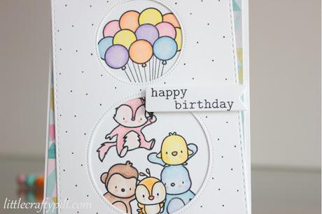 Birthday card with Prismacolor pencils