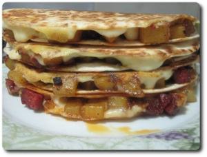 Quesadillas de patata y chorizo Quesadillas de patata y chorizo