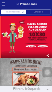 Probando la aplicación del Club VIPS en Starbucks aplicación smartphones grupo vips club