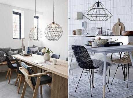 Trucos para elegir la lámpara del comedor Black-lamps-dining-room-3