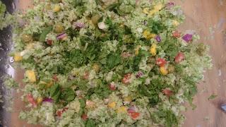 CUSCUS DE BRÓCOLI CON VERDURAS Y VINAGRETA DE HIERBABUENA (Cena#83) CUSCUS DE BRÓCOLI CON VERDURAS Y VINAGRETA DE HIERBABUENA (Cena#83)