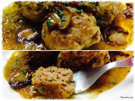 Albóndigas con champiñones en salsa Albóndigas con champiñones en salsa