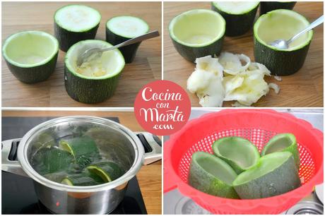 Receta calabacines rellenos de gambas o langostinos. Fácil, rápida, sana, ligera. Cómo rellenar calabacines Receta calabacines rellenos de gambas o langostinos. Fácil, rápida, sana, ligera. Cómo rellenar calabacines