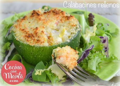 Receta calabacines rellenos de gambas o langostinos. Fácil, rápida, sana, ligera. Cómo rellenar calabacines Receta calabacines rellenos de gambas o langostinos. Fácil, rápida, sana, ligera. Cómo rellenar calabacines