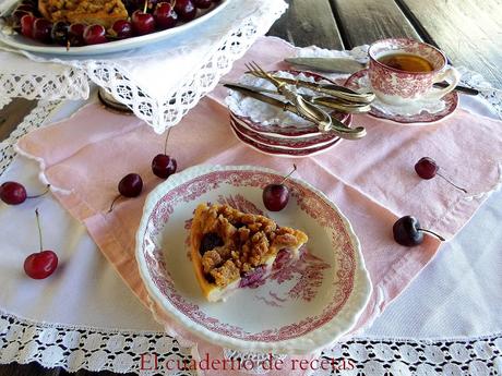 TARTA DE CEREZAS Clafoutis con Crumble