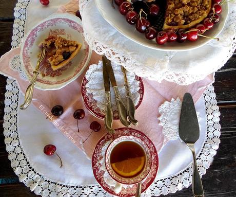 TARTA DE CEREZAS Clafoutis con Crumble