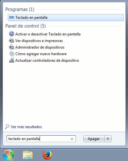Teclado en pantalla Windows
