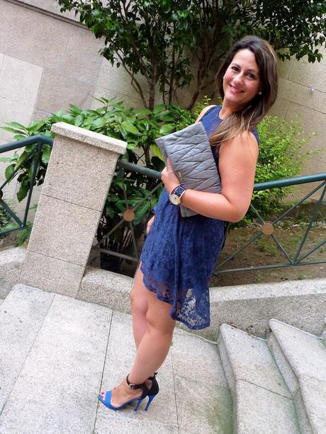 Blue crochet dress Blue crochet dress