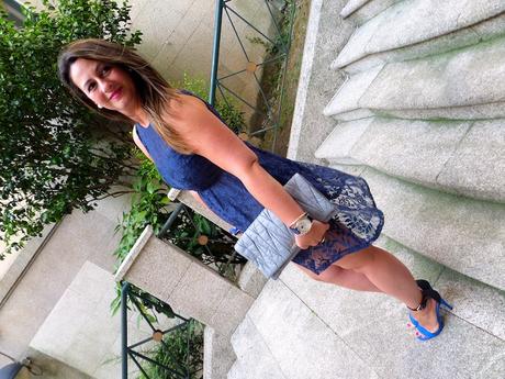 Blue crochet dress Blue crochet dress