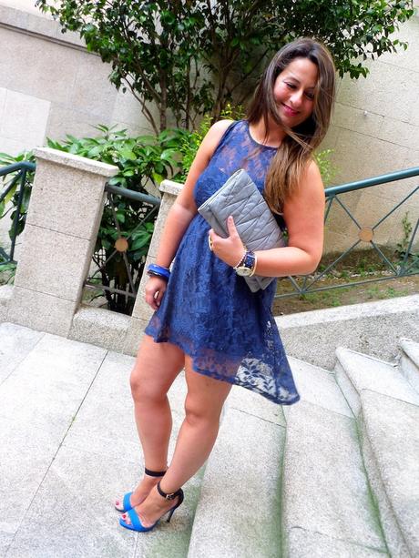 Blue crochet dress Blue crochet dress