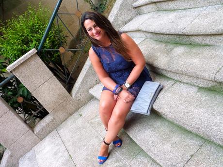 Blue crochet dress Blue crochet dress