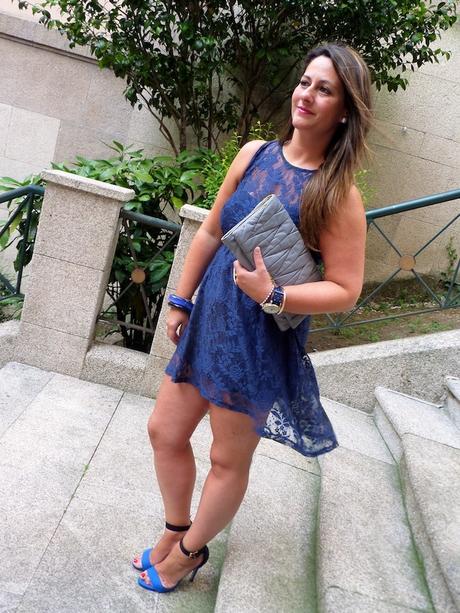 Blue crochet dress Blue crochet dress