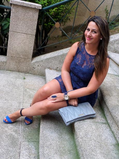 Blue crochet dress Blue crochet dress