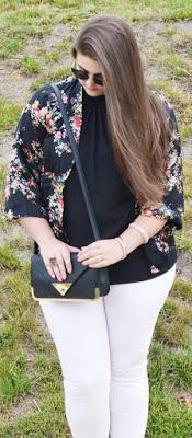 Outfit of the Day ~ Dark Kimono & Pink Jeggins