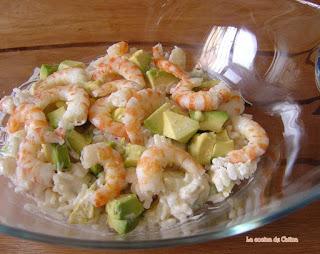 Ensalada de gambas con aguacate y arroz Ensalada de gambas con aguacate y arroz