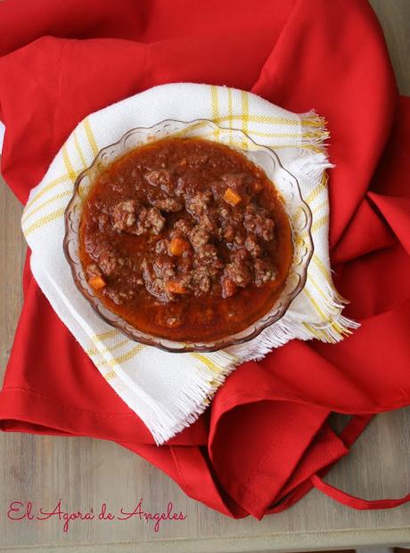 Salsa boloñesa El Ágora de Ángeles salsa boloñesa