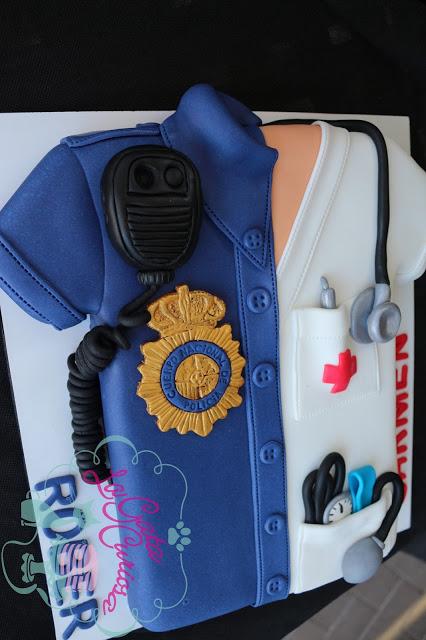 TARTA CAMISA POLICÍA, CAMISETA ENFERMERA TARTA CAMISA POLICÍA, CAMISETA ENFERMERA