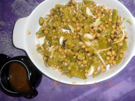 Ensalada de garbanzos con vinagreta de tomates secos y nueces