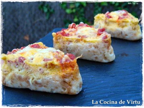 Pastel pan de molde y chorizo Pastel pan de molde y chorizo