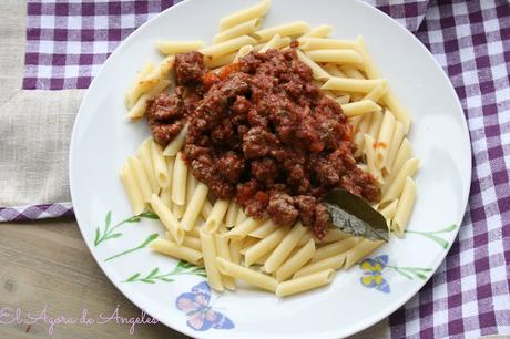 Macarrones a la boloñesa El Ágora de Ángeles macarrones a la boloñesa, macarrones, boloñesa
