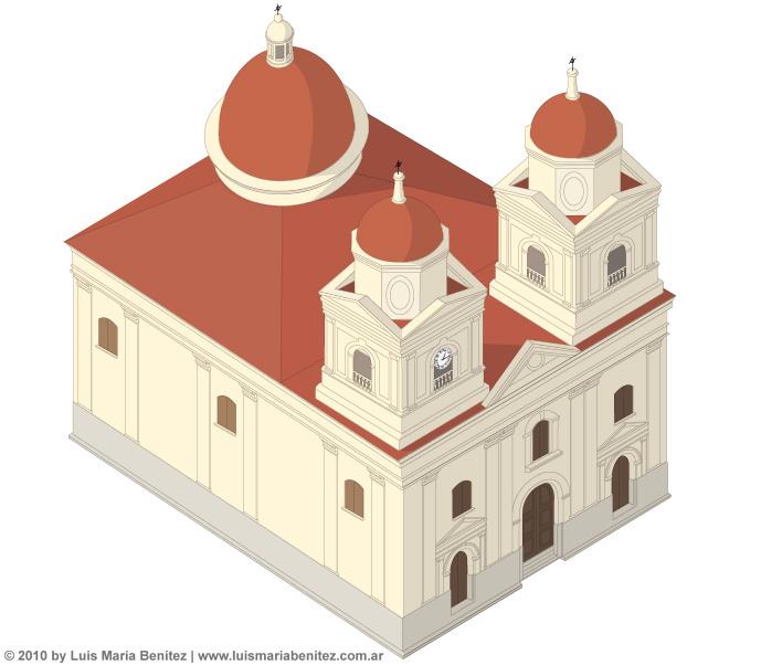 Church in isometric projection