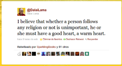 Se lo imaginan a Ratzinger Z diciendo esto que dijo el Dalai Lama?...