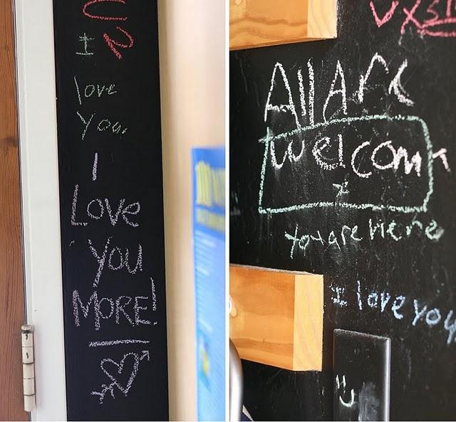 Decorar la entrada con una pared de pizarra Decorar la entrada con una pared de pizarra