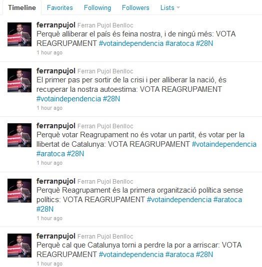ferranpujol 100 blogoerrores: Error 27 transformar tu twitter, facebook o blog en la versión en internet de los carteles electorales de tu partido