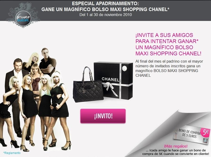 Disclaimer Jeu Parainnage ES Gane un bolso Chanel en Private Outlet