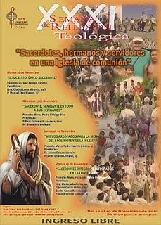 XXXI SEMANA DE REFLEXIÓN TEOLÓGICA ISET-2010:Sacerdotes, hermanos y servidores en una Iglesia de comunión