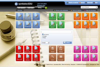 SymbalooEdu: paneles de herramientas configurables