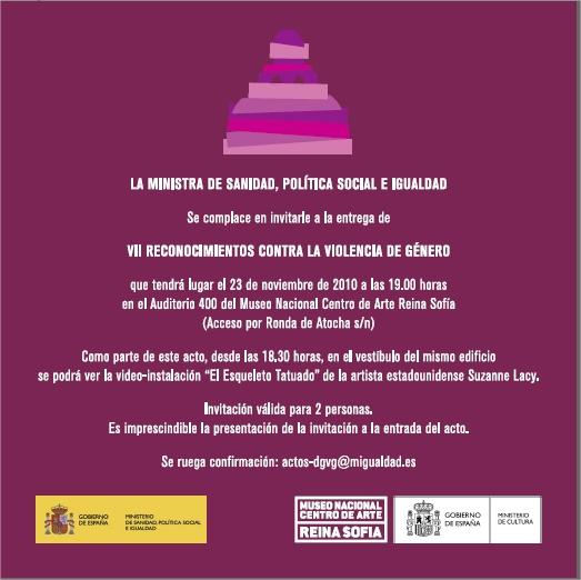 VII Reconocimientos contra la violencia de género: 23 de noviembre, Madrid.