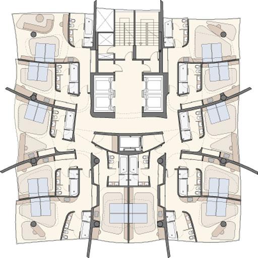 Standar-floor-(hotel) A-cero diseña la arquitectura y el interiorismo de la torre más alta de Murcia