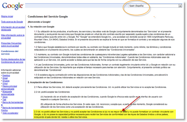 Las edades de Google Las edades de Google